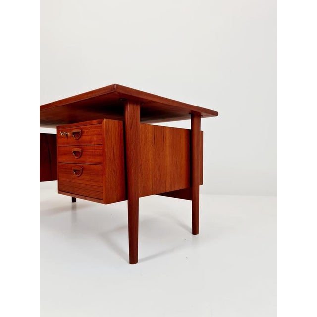 Vintage Danish Teak Desk by Kai Kristiansen for FM Møbler, Denmark, 1960s For Sale - Image 12 of 18