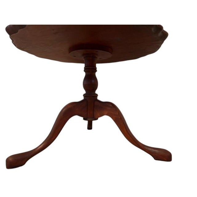 1950s 3 Tier Pie Crust Table For Sale - Image 9 of 9