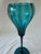 Mid 20th Century Italian Mid 20th Century, Ribbed Optic Empoli on Long Stem in Peacock/Teal For Sale - Image 5 of 6