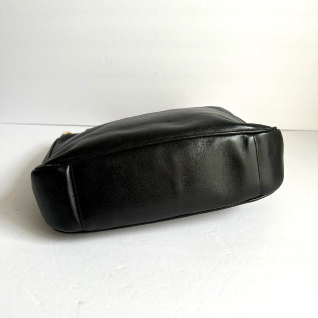 Gucci Gucci Diana Era Bag Bamboo Top Handle Purse 90s Vintage Designer Black Leather For Sale - Image 4 of 12