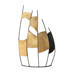 Leather and Metal Sculpture by Fred Leyman