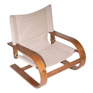 Vintage Wooden Scacciapensieri Armchair, 1976 For Sale