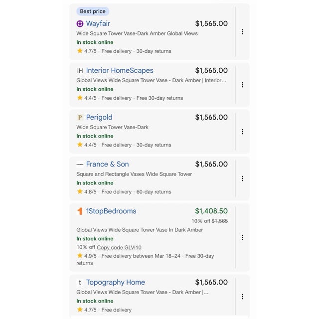 Global Views Polish Art Glass Wide Tower Vase – Emerald Green For Sale - Image 10 of 10