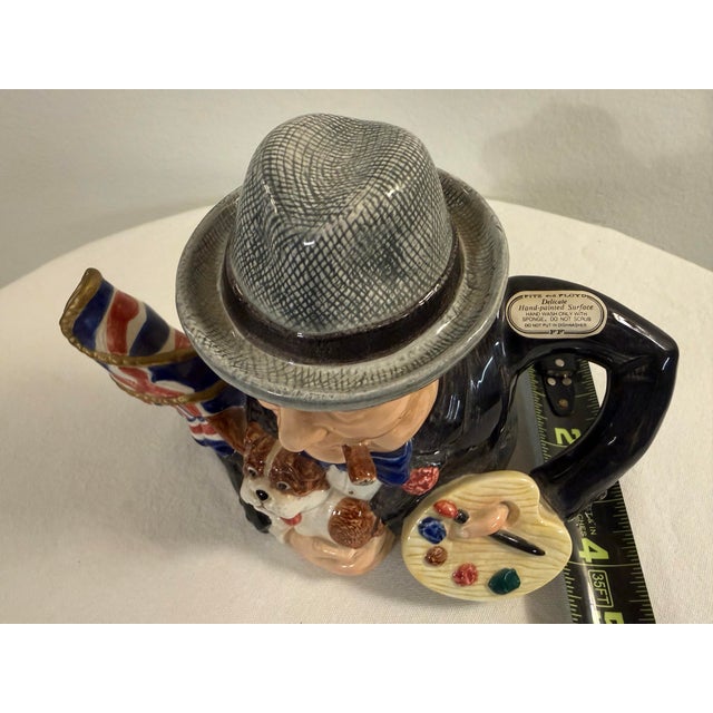 1990s Fitz and Floyd Winston Churchill Character Teapot For Sale - Image 11 of 12