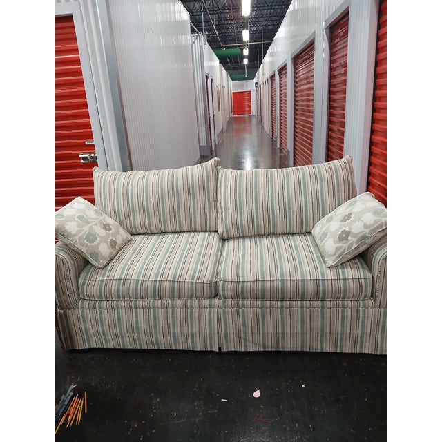 Transitional HickoryCraft Two Seat Sofa For Sale - Image 3 of 6