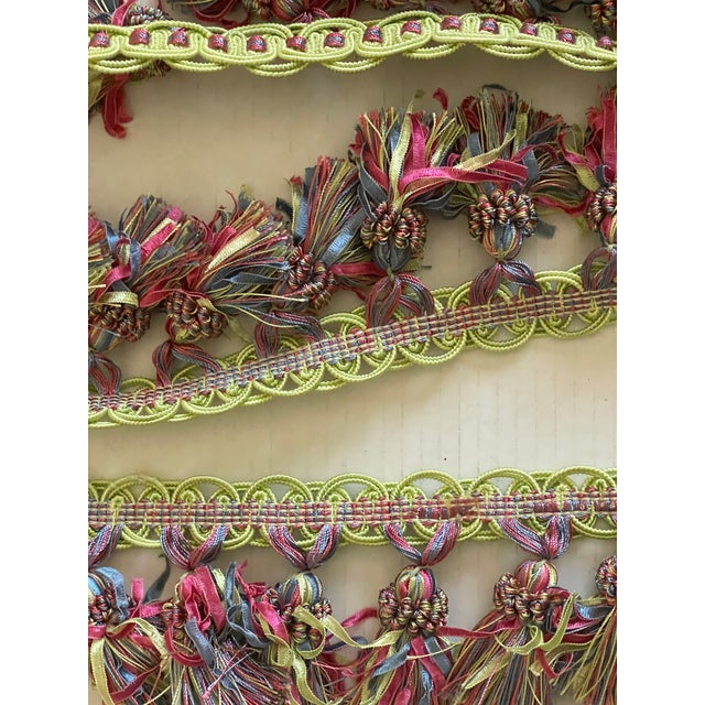 1970s French Fringe Trim With Tassels- 5 Ft For Sale - Image 4 of 6