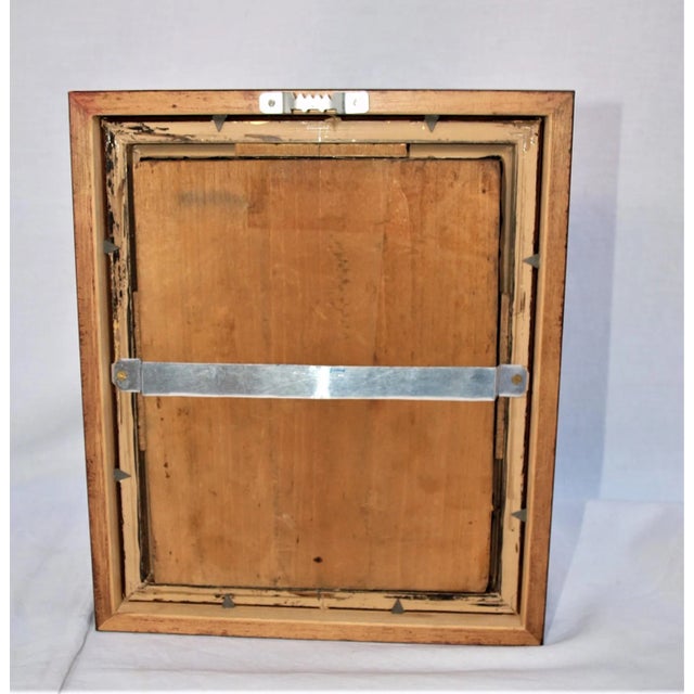 Paint Antique Hand Painted Icon Sterling Silver Encased Frame For Sale - Image 7 of 8