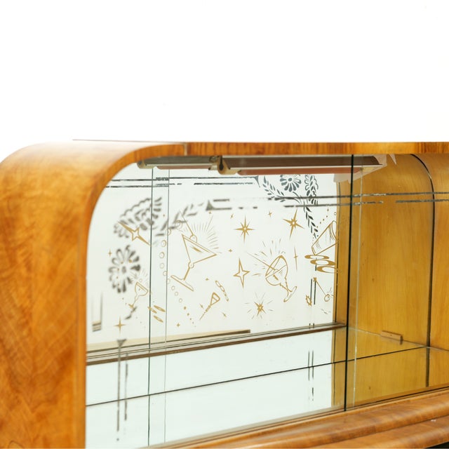 1950s Walnut Liquor Cabinet by Denman Furnishings of Nottingham For Sale - Image 4 of 12