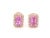 1.05 cts Natural pink sapphire & 0.20 cts diamond earrings in 14k gold For Sale - Image 16 of 18