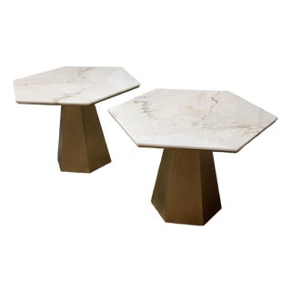 Noir Furniture Demetria Dining Tables, Pair For Sale