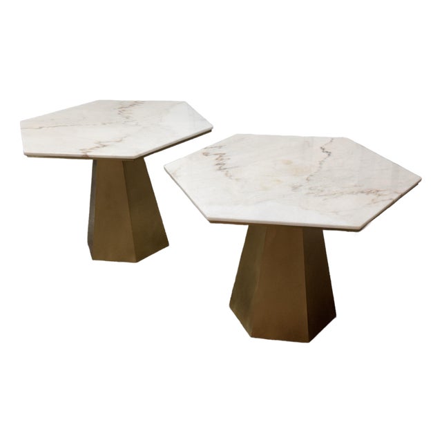 Noir Furniture Demetria Dining Tables, Pair For Sale