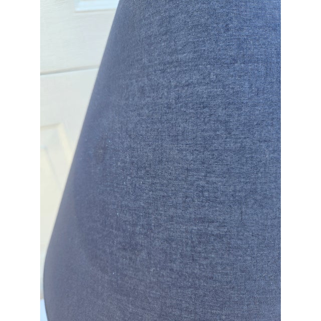 Late 20th Century Blue and Brass Lamps - a Pair For Sale - Image 16 of 16