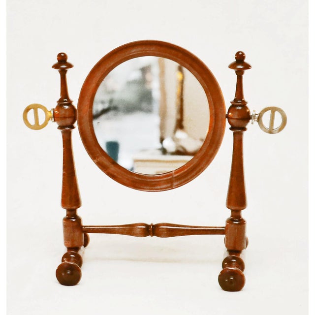 Historicism Standing Mirror in Brass, 1880 For Sale - Image 6 of 6