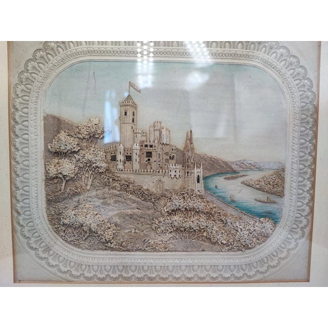 Picture, cork diorama from 1981, from the Winchester Gallery, dimensions: height 32.2 cm, width 37 cm, depth 1.7 cm.