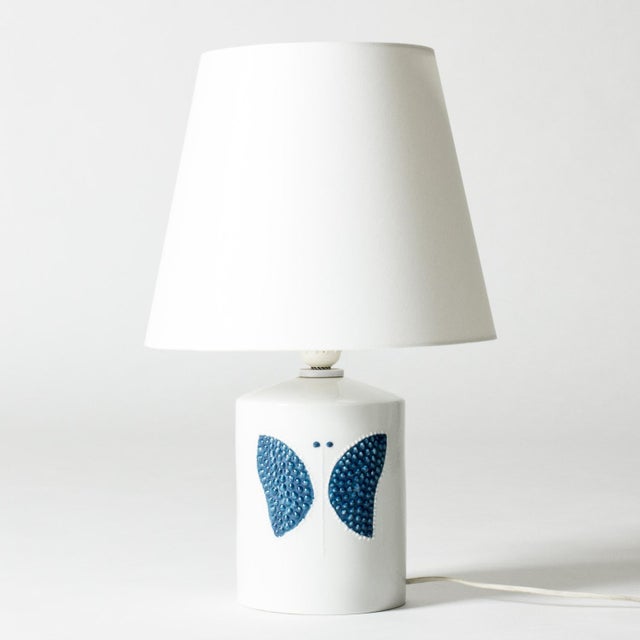 White Vintage Table Lamp by Sylvia Leuchovius for Rörstrand, 1960s For Sale - Image 8 of 8