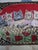 Vintage Cats in a Basket Red Tapestry Wall Hanging With Fring For Sale - Image 4 of 8