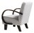 20th Century Czech Republic Ivory Boucle Upholstered Armchair For Sale
