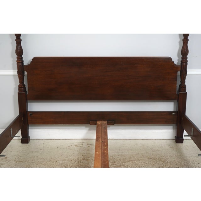 Traditional Henredon Mahogany King Size Poster Bed For Sale - Image 3 of 18