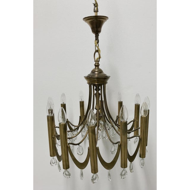 1960s Brass Chandelier by Gaetano Sciolari, 1960s For Sale - Image 5 of 13