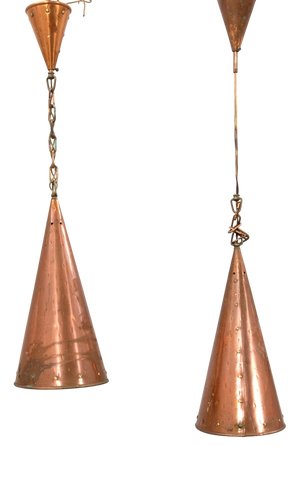 Pendant Lamp in Hand-Hammered Copper by E.S Horn Aalestrup, 1950s