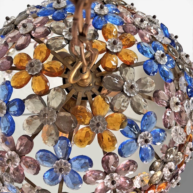 Mid-Century Modern Italian Glass and Metal Pendant Lights, 1960s, Set of 2 For Sale - Image 11 of 13