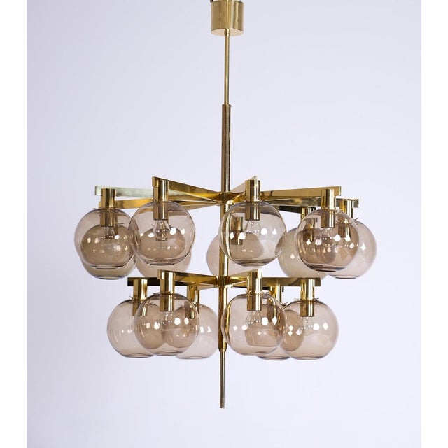 Brass Chandelier Model 348/15 from Hans-Agne Jakobsson, 1960s For Sale - Image 9 of 14