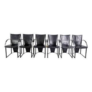 Chairs in Leather from Ronald Schmitt, Set of 6 For Sale