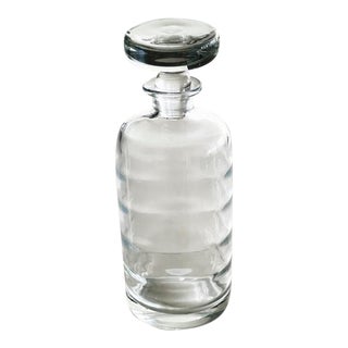 1980s Whiskey Crystal Glass Decanter With Stopper For Sale