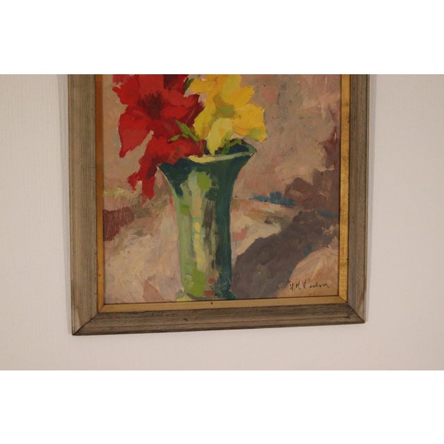 H. H. Västrom, Lilies, 1950s, Oil on Panel, Framed For Sale - Image 11 of 18