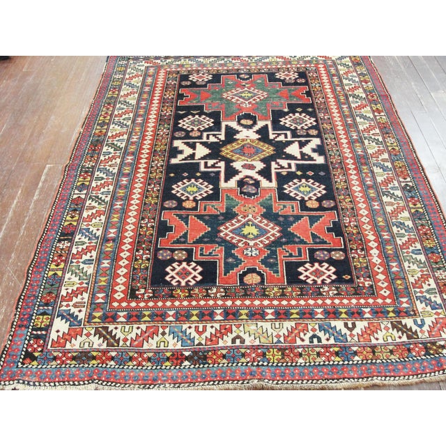 Antique Caucasian Kazak Rug For Sale In Chicago - Image 6 of 10