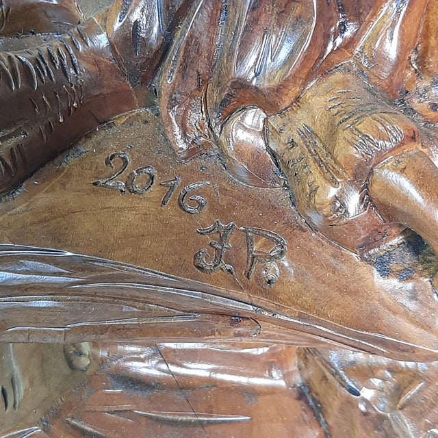 Large Golden Eagle Sculpture, 2000s, Wood For Sale - Image 18 of 18