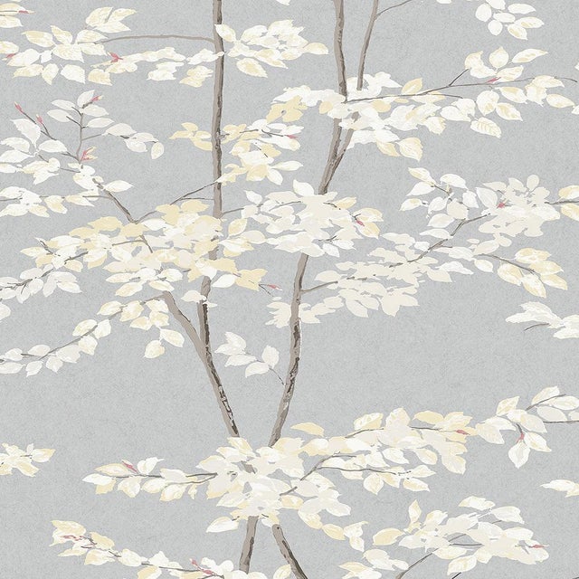 Lewis & Wood Beech Dove Botanic Style Wallpaper Sample | Chairish