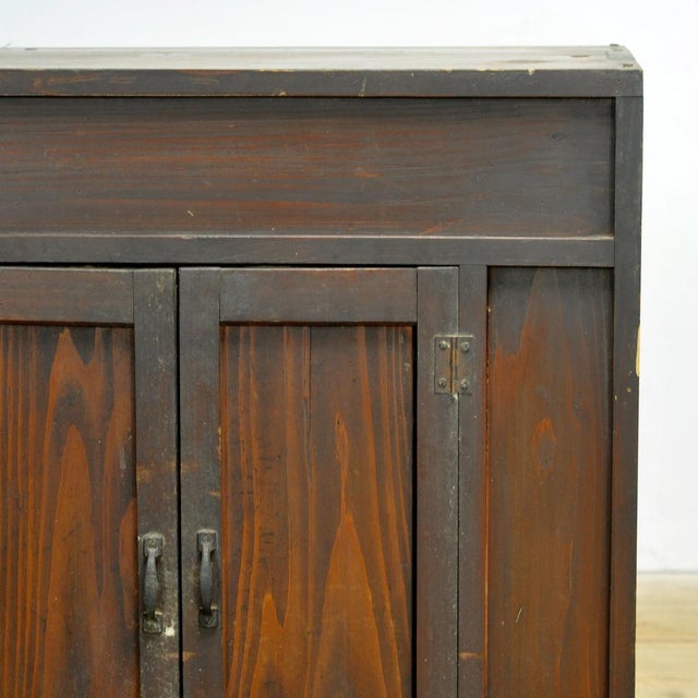 Wood Small Japanese Cabinet, 1920s For Sale - Image 7 of 11