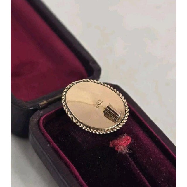 Antique Egyptian Revival Victorian 9ct Gold Scarab Beetle Pin For Sale - Image 12 of 18