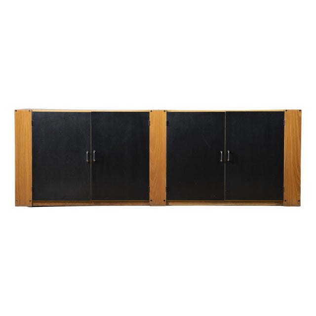 Modernist Ash and Black Laminate Sideboard by Roberto Pamio & Renato Toso for Stilwood, Italy, 1970s For Sale