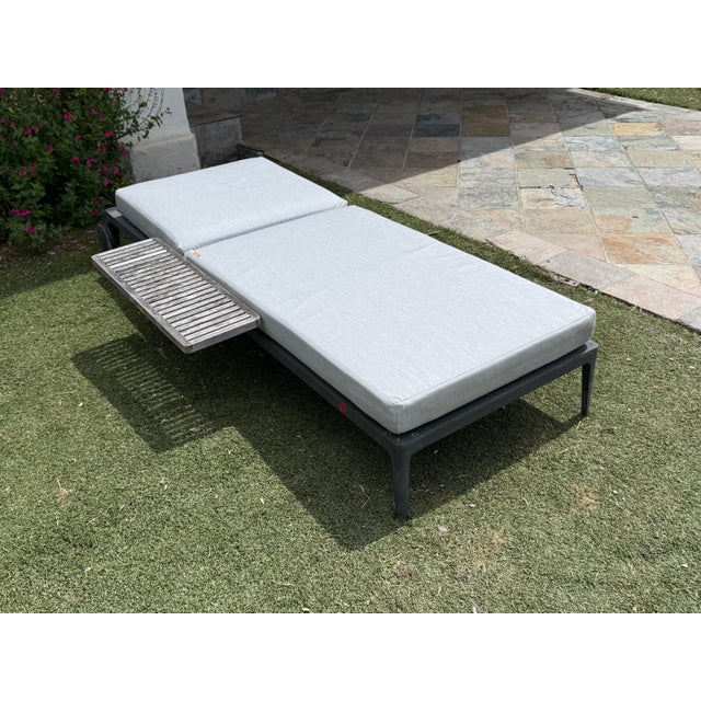 Contemporary Gloster Grid Outdoor Chaise Lounger For Sale - Image 3 of 12