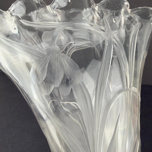 Art Nouveau Art Nouveau Stevens & Williams Cut Crystal Tulipiere For Sale - Image 3 of 12