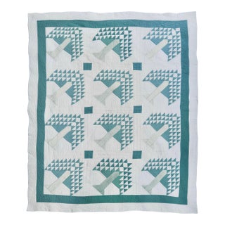 Early 1900’s Tree of Life Summer Weight Cotton Quilt For Sale