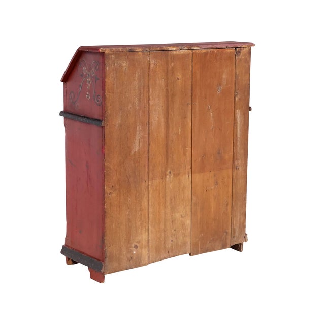 19th C. Continental Painted Slant-Front Secretary With Figural Scenes For Sale In New York - Image 6 of 8