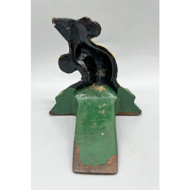 Vintage Painted Cast Iron Mouse Doorstop – Whimsical Cottagecore Decor For Sale - Image 9 of 9