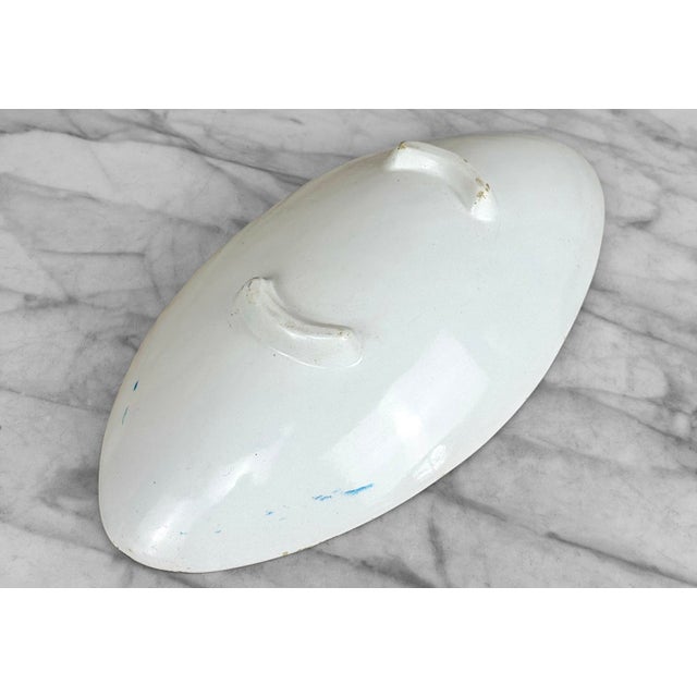 Mid-Century Italian Cooking Ladle Spoon Rest Oval Kitchen Bowl For Sale - Image 9 of 9