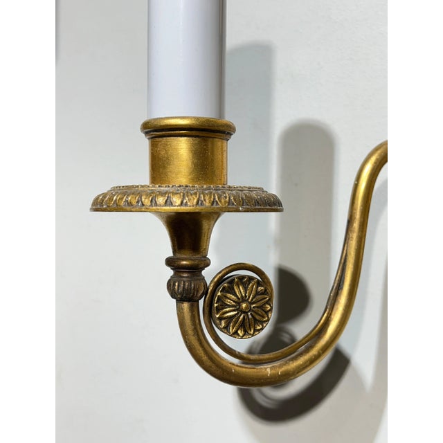 Set of Four Early 20th Century Adam Style Bronze Sconces Attributed to Caldwell - A Pair For Sale - Image 4 of 7