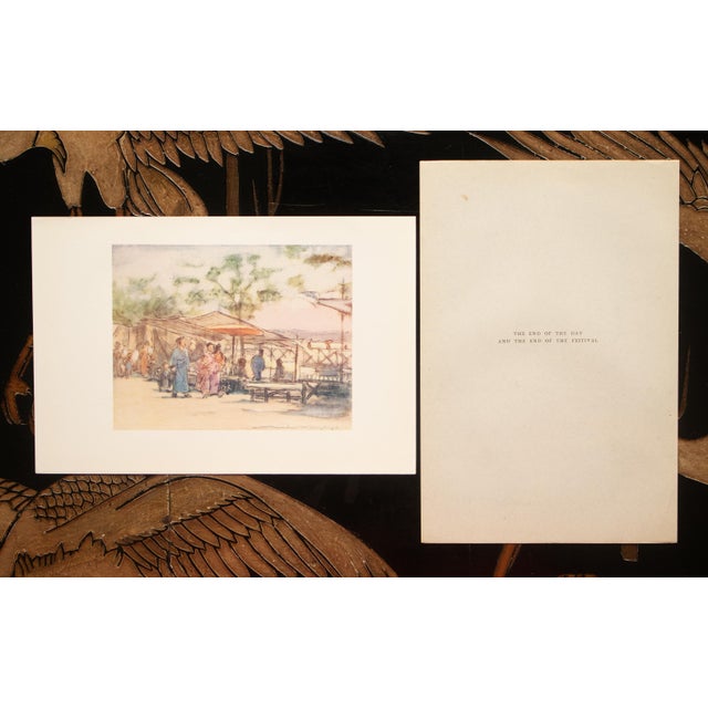 1900 - 1909 1901 Mortimer Menpes, "The End of the Day" Original Period Antique Print of Japan From London For Sale - Image 5 of 7