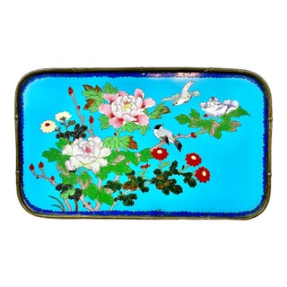 Early 19th Century Large Cloisonné Tray For Sale