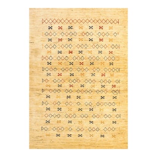 Pasargad DC Ivory Handmade Persian Gabbeh Rug For Sale