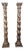 Carved Oak Twisted Columns, 1700s, Set of 2 For Sale