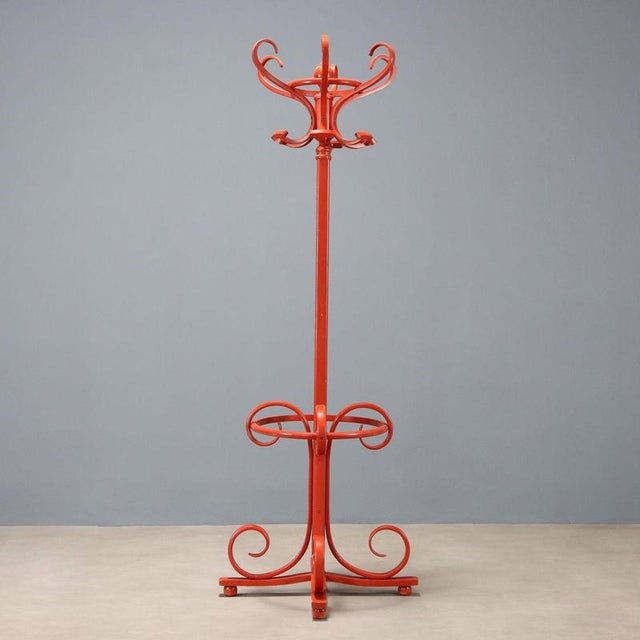 Wood Vintage Coat Rack in Lacquered Wood, 1960s For Sale - Image 7 of 8