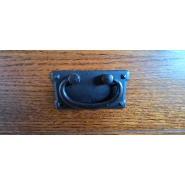 Wood Cedar Lined Mission Oak Chest Dresser & Mirror For Sale - Image 7 of 9