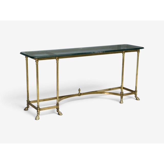 LaBarge, German Modern, Console Table, Brass, Glass, Germany, 1970s For Sale - Image 4 of 15
