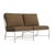 Brown Jordan Venetian Armless Loveseat, Dove frame with Fusion Moccasian fabric For Sale - Image 12 of 12